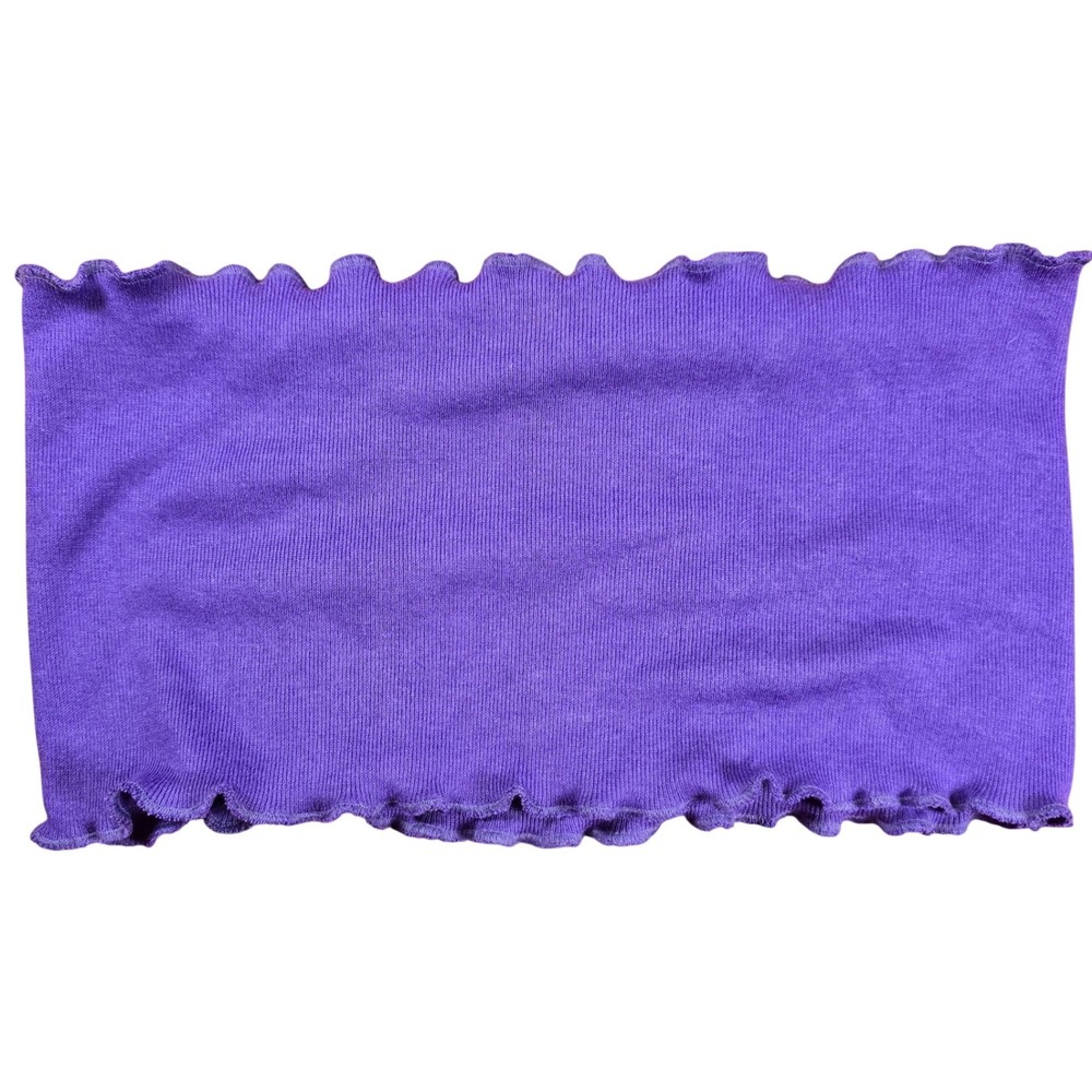 Mooncraft Tube Top Cotton Blend Infinity Scarf Belt Waist Purple 12"x7"